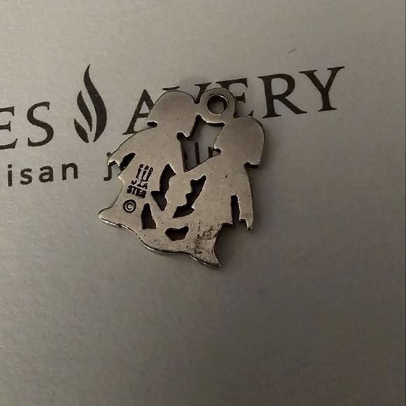 Retired James Avery Girl and Girl Sterling Silver Charm - Picture 2 of 3